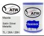 Preview: Mazda, Satin Silver Metallic, TL / 26A / 28H: 500ml Lackdose, von ATW Autoteile West.